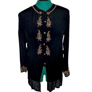 Black Chicos beaded jacket/blazer shirt